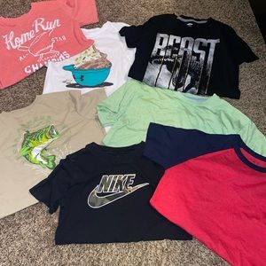 Boys t-shirt bundle. UA, Magellan, Old Navy, Nike, Children’s Place brands.